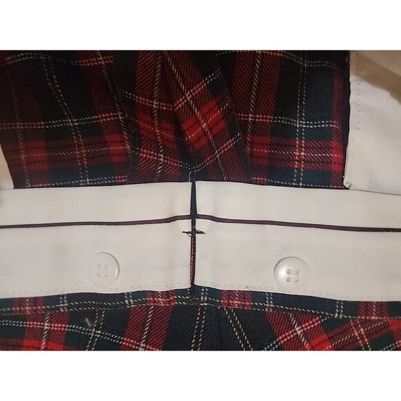 NWOT Golf Red Plaid HUNTINGTON Scotlandish Pattern Dress Pants Wool 40 X28 Santa - Picture 9 of 9